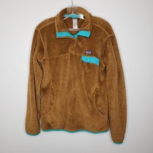 Patagonia L Retool Snap-T light brown w teal